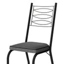 Ver imagem 3 de Kit 4 Cadeiras Aço Carbono Tubular Metálica Acabamento D-25 Luana Preto/platina