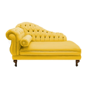 Ver imagem 2 de Recamier Sofá Esquerdo Larissa 150cm Sala Suede Amarelo - Incasa Decor