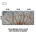 Ver imagem 2 de Quadro Para Sala Decorativo Dente de Leão Dandelion Flor Kit Moldura - BRANCO - KIT COM 3 QUADROS DE