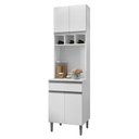 Ver imagem 1 de Paneleiro Torre Quente Armário de Cozinha Andréia 04 Portas Branco - Desk Design