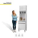 Ver imagem 4 de Paneleiro Torre Quente Armário de Cozinha Andréia 04 Portas Branco - Desk Design