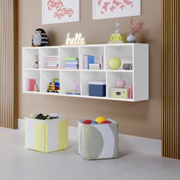 Multiuso Com 10 Nichos Organizador Branco MDF - 2