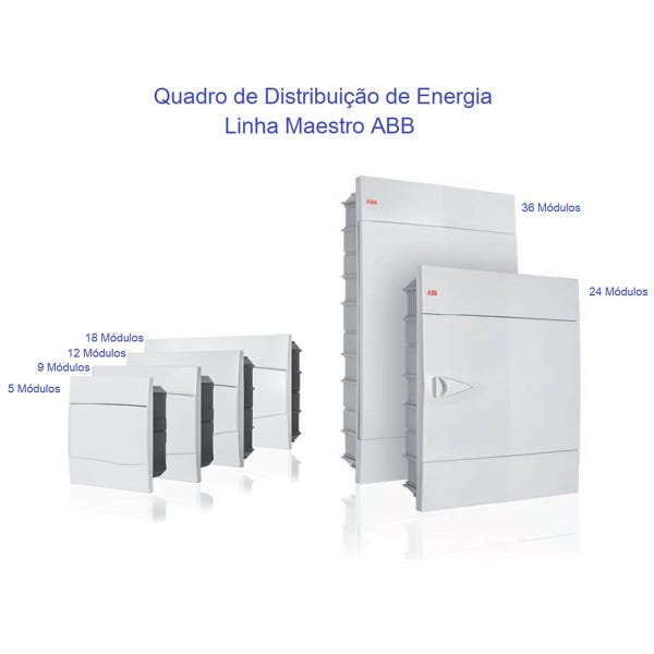 Quadro de Distribuição Abb Maestro Embutir 24 Módulos sem Barramentos Terra/neutro Abb - 9