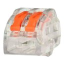Ver imagem 4 de 60 X Conector Tipo Wago 222 Borne Emenda Fios 2, 3 e 5 Vias