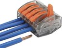 Ver imagem 6 de 60 X Conector Tipo Wago 222 Borne Emenda Fios 2, 3 e 5 Vias