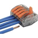 Ver imagem 6 de 60 X Conector Tipo Wago 222 Borne Emenda Fios 2, 3 e 5 Vias