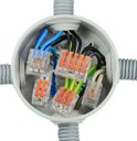 Ver imagem 2 de 60 X Conector Tipo Wago 222 Borne Emenda Fios 2, 3 e 5 Vias