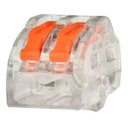 Ver imagem 3 de 15 Conector Elétrico Borne Emenda 2 Fios Tipo Wago 222-412