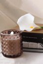 Ver imagem 3 de Vela Perfumada Aromática Decorativa Copo Vidro Diamond Fumê
