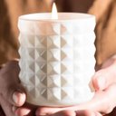 Ver imagem 4 de Vela Perfumada Aromática Decorativa Copo de Vidro Branco