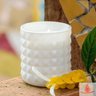 Vela Perfumada Aromática Decorativa Copo De Vidro Branco - 2