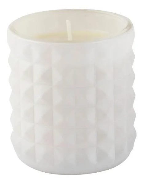 Vela Perfumada Aromática Decorativa Copo De Vidro Branco - 1