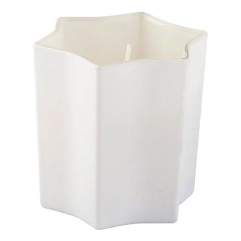 Vela Perfumada Aromática Decorativa em Vidro Branco Estrela