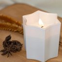 Ver imagem 2 de Vela Perfumada Aromática Decorativa em Vidro Branco Estrela