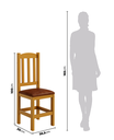 Ver imagem 3 de Conjunto Mesa de Madeira Mel 200x88 + 8 Cadeiras Estofadas Sfa