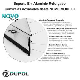Rodo Dentado 40cm Alumínio Reforçado + Lâmina Dentada 40 cm - Borracha - PT4 (PARA ATINGIR APROX. 4M - 2