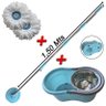 Mop Giratório Cesto Inox Cabo 1,50 Mts com Rodinhas 2 Refis - 1