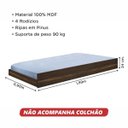 Ver imagem 2 de Cama Auxiliar Solteiro 100% MDF Cafe - Melissa/Geval