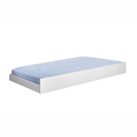 Cama Auxiliar Solteiro 100% MDF Branco - Melissa/Geval