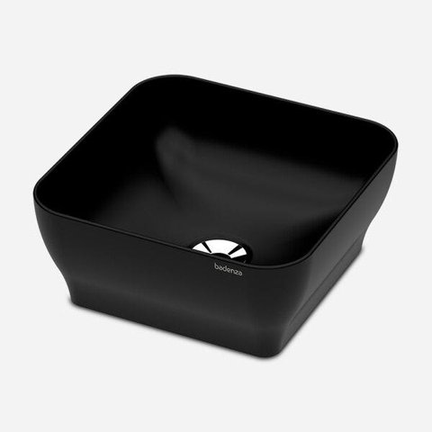 CUBA TASSA SQUARE RUBI BADENZA PRETO ONIX ACETINADO 31x31x13,5 cm