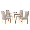 Ver imagem 7 de Conjunto Sala De Jantar Slim Mesa 4 Cadeiras Off White