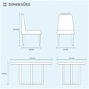 Ver imagem 2 de Conjunto Sala De Jantar Slim Mesa 4 Cadeiras Off White