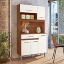 Ver imagem 5 de Kit Cozinha Magazin 90 5 Portas Avelã/off White Cristal - Nicioli