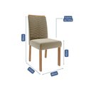 Ver imagem 3 de Sala de Jantar 130x80cm Tampo Mdf/vidro 4 Cadeira Cimol Agata Cimol Cinamomo/off/mad/joli