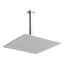 Ver imagem 1 de Ducha Chuveiro Slim Quadrado Metal 25x25cm Com Braço De Teto