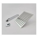 Ver imagem 3 de Ducha Chuveiro Slim Quadrado Metal 25x25cm Com Braço De Teto