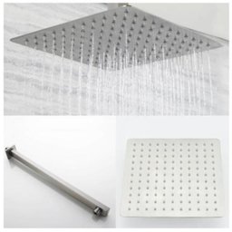 Ducha chuveiro cromado Quadrado 30x30 com braço de parede - 3