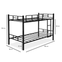Ver imagem 4 de Beliche Cama Crianças Bicama Aço Resistente Grade Segurança:preta