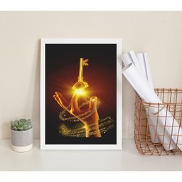 Quadro Decorativo Arquétipo Chave Mágica 24x18cm:madeira Branca - 2