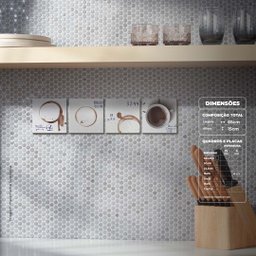 Hora do Café - Quadros ou Placas Modulares com 4 Peças - 2
