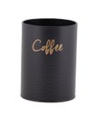 Ver imagem 3 de Pote para Café de Aço Inoxidável com Tampa Estilo Retrô - Preto - 11x15cm