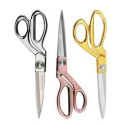 Tesoura 10 Tecido/artesanato Multiuso Aço Inox 23,5cm Premium: Dourada - 5