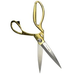 Tesoura 10 Tecido/artesanato Multiuso Aço Inox 23,5cm Premium: Dourada - 1