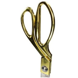 Tesoura 10 Tecido/artesanato Multiuso Aço Inox 23,5cm Premium: Dourada - 2