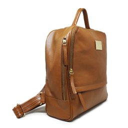 Mochila Feminina de Couro Liz - Caramelo - 2