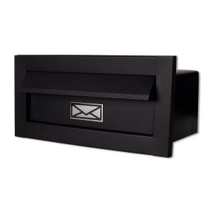 Caixa Correio carta Luxo hat chapeu preta fosca 25 cm profundidade