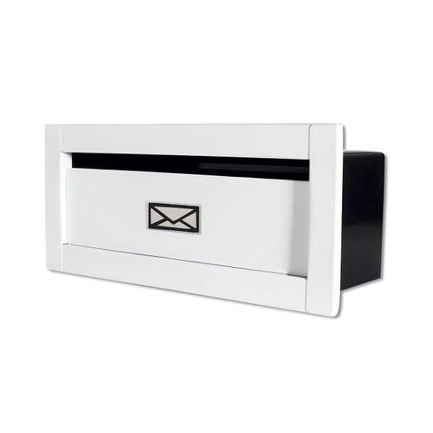 Caixa Correio Techinox Carta Luxo Linear Branca Fosca 30 Cm Profundidade Pintura de Alta Resistê