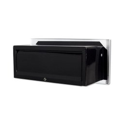 Caixa Correio techinox carta Luxo linear branca fosca 23 cm profundidade pintura de alta resistê - 3