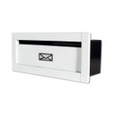 Ver imagem 1 de Caixa Correio Techinox Carta Luxo Linear Branca Fosca 23 Cm Profundidade Pintura de Alta Resistê