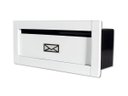 Ver imagem 1 de Caixa Correio Techinox Carta Luxo Linear Branca Fosca 23 Cm Profundidade Pintura de Alta Resistê