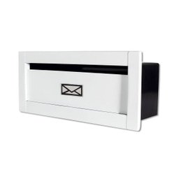 Caixa Correio techinox carta Luxo linear branca fosca 23 cm profundidade pintura de alta resistê - 1