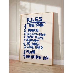 Quadro Decorativo - Rules Be Kind