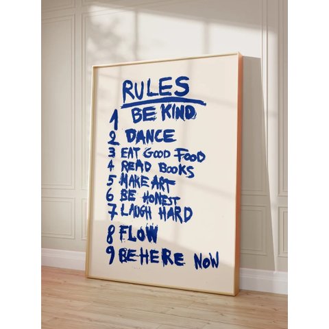 Quadro Decorativo - Rules Be Kind