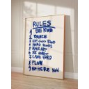 Ver imagem 1 de Quadro Decorativo - Rules Be Kind