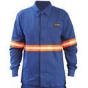 Ver imagem 1 de Camisa para Eletricista Nr 10 Manga Longa C/ Refletivo Azul Royal - Mr Safety - Ca 45376
