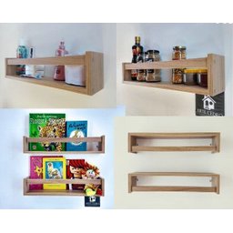 Kit 2 Prateleira Organizador De Temperos Para Cozinha banheiro Quarto de Bebê Mdf 55 cm - 6